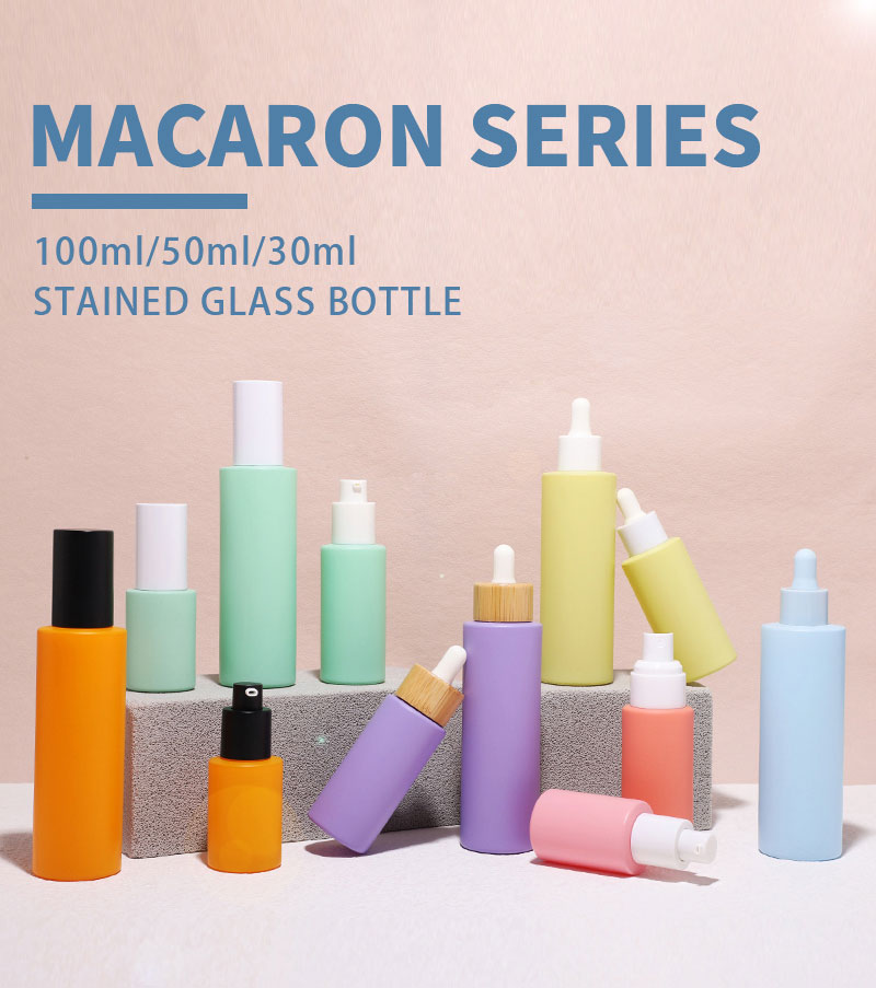 macaron colorful dropper glass bottle