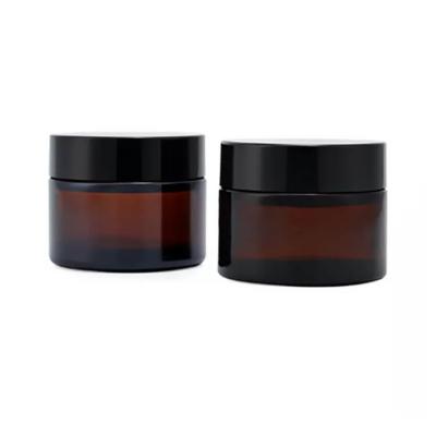 Amber glass jar for cosmetic packing  in face cream