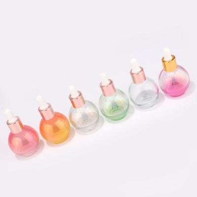 Round shape glass bottle with aluminum dropper