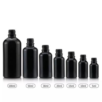 Wholesale black essential oil glass bottle for serum