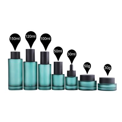 New product Thicken bottom cosmetic glass bottle set for cosmetic packaging