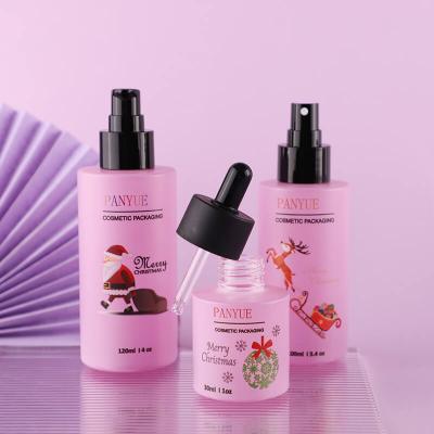 Christmas Special Luxury Cosmetic Glass Bottle Set Packing