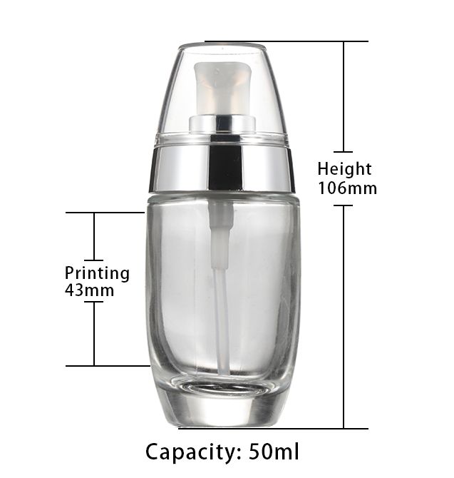 50ml liquid foundation glass bottle