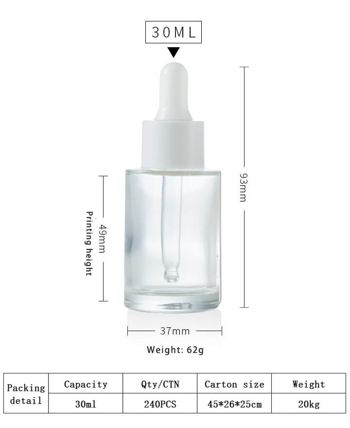 30ml essential oil glass bottle
