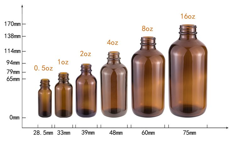 15ml 30ml 60ml 120ml 240ml 480ml glass bottles