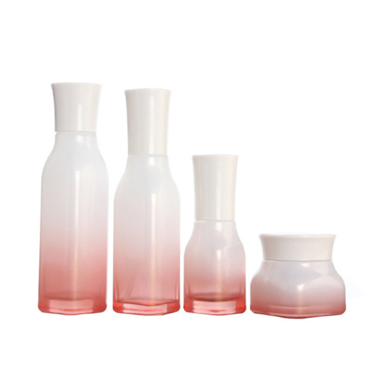 Special cosmetic glass bottle and jar