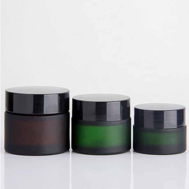 glass cosmetic cream containers