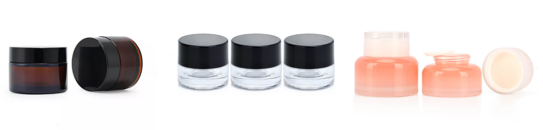 Glass jar for cosmetic packaging 