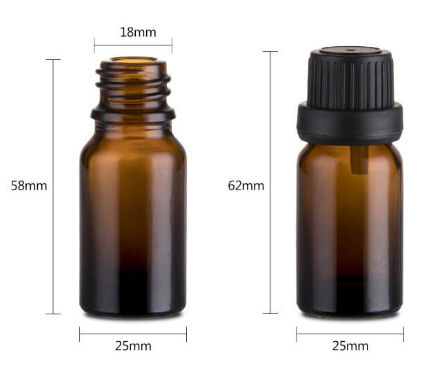 Wholesale 10ml amber essential oil bottle 