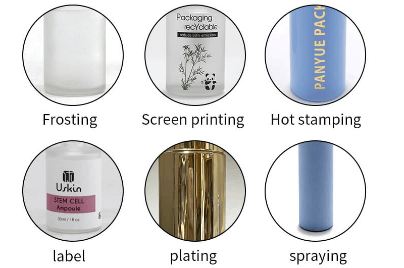 Custom design of glass bottle packaging 