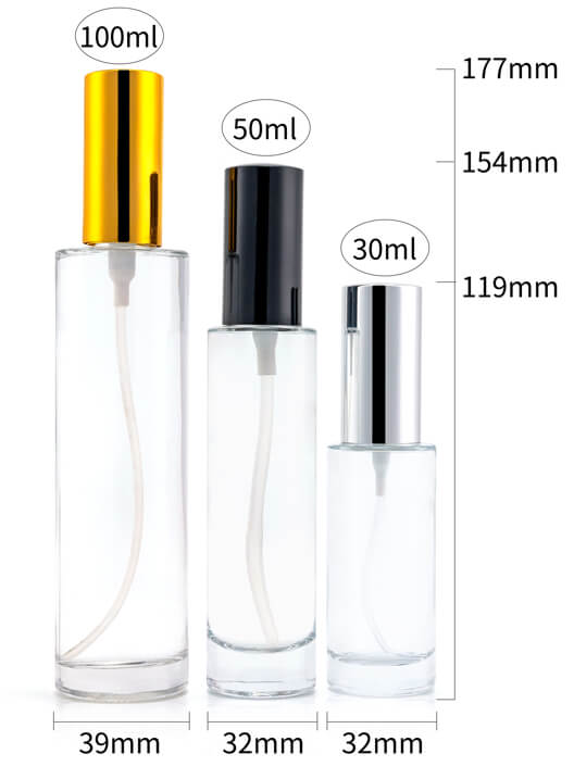 Square perfume glass bottle 