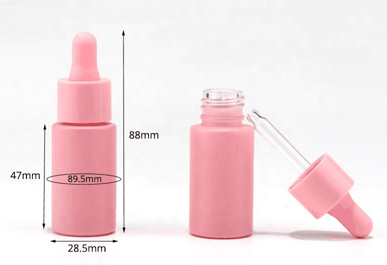 15ml half ounce pink bottle for serum hair oil 