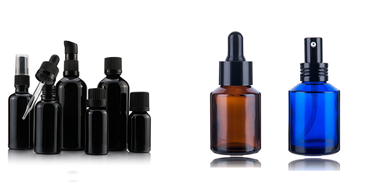 botella de vidrio de aceite esencial para envases cosméticos