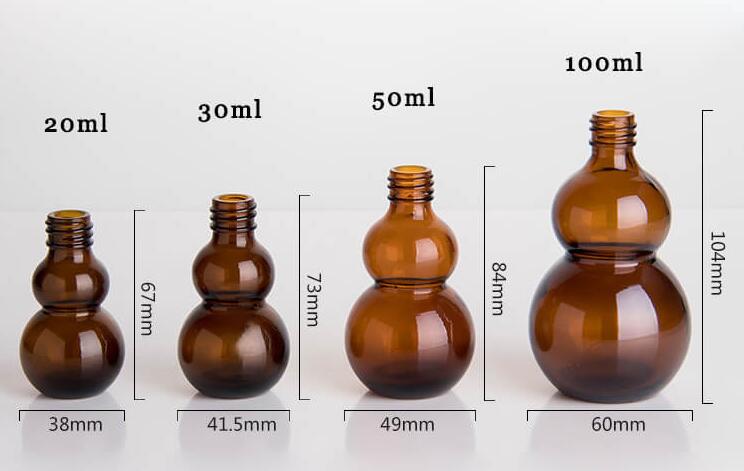 Double gourd shape amber bottle