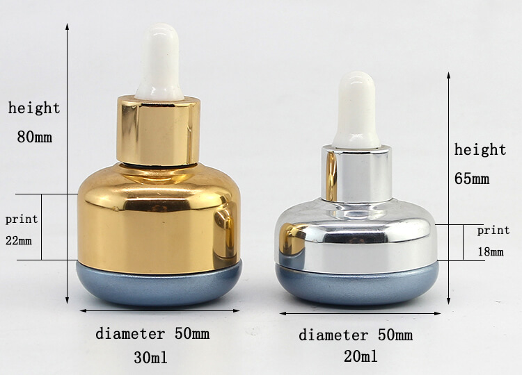 Glass aluminum dropper bottle 