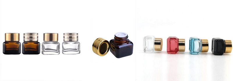 luxury square face eye cream jar 