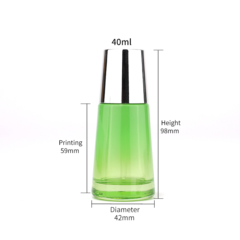 Glass Bottle with press push dropper 