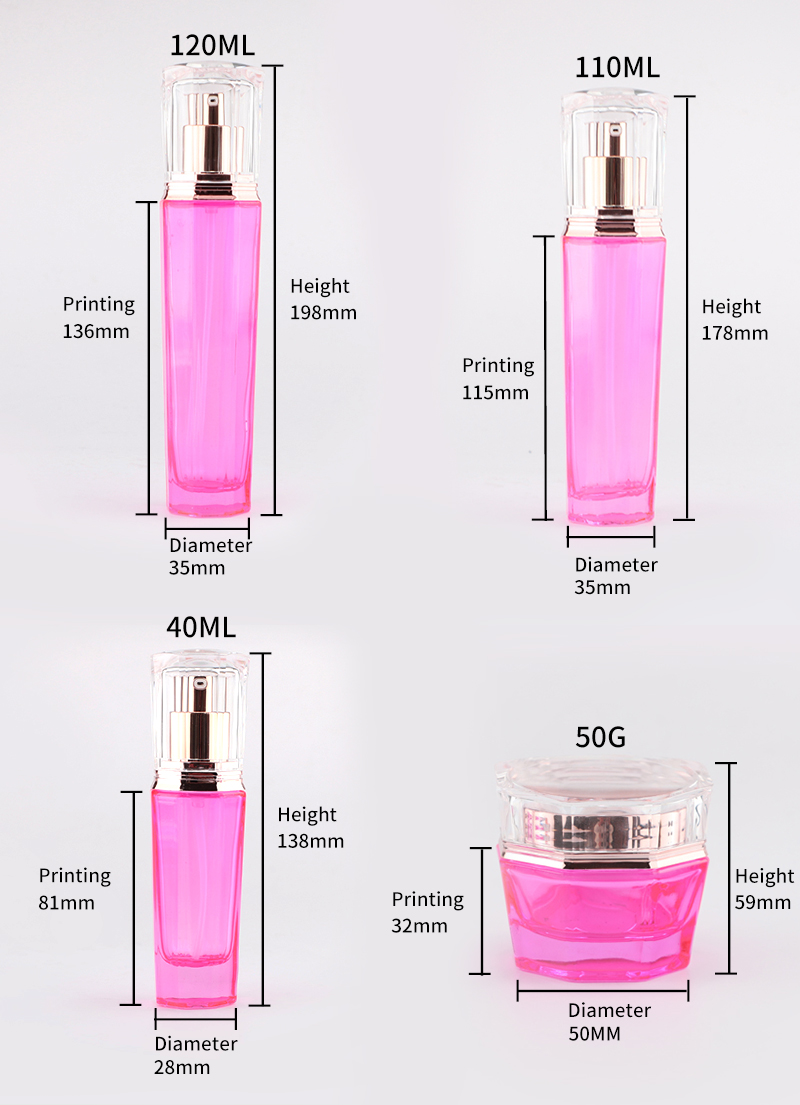 high quality glass bottle with lotion pump 