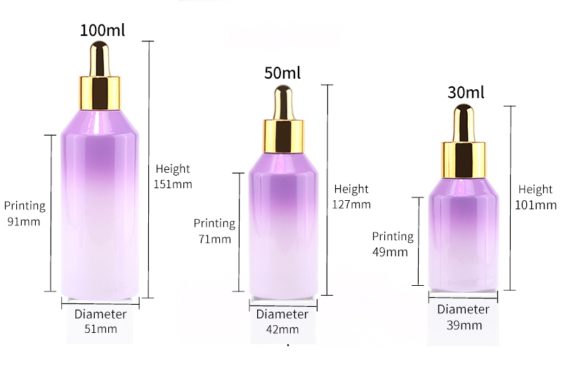 30ml 50ml 100ml dropper bottle