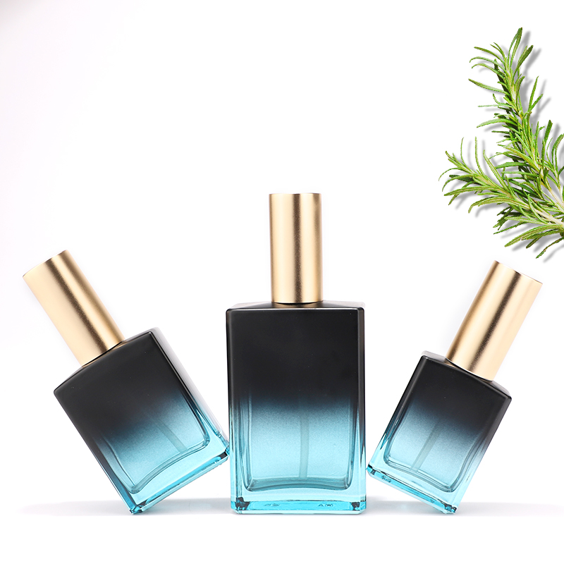 Square glass perfume bottle 