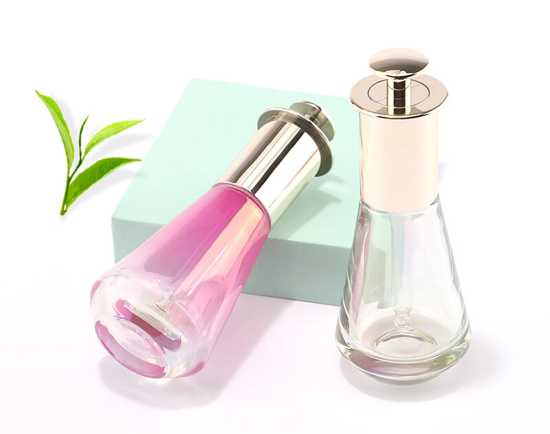 Press dropper glass bottle 