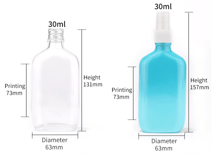 30ml custom color glass bottle 