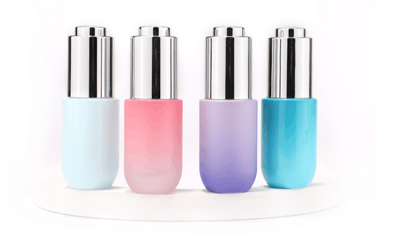 Face serum glass dropper bottle 