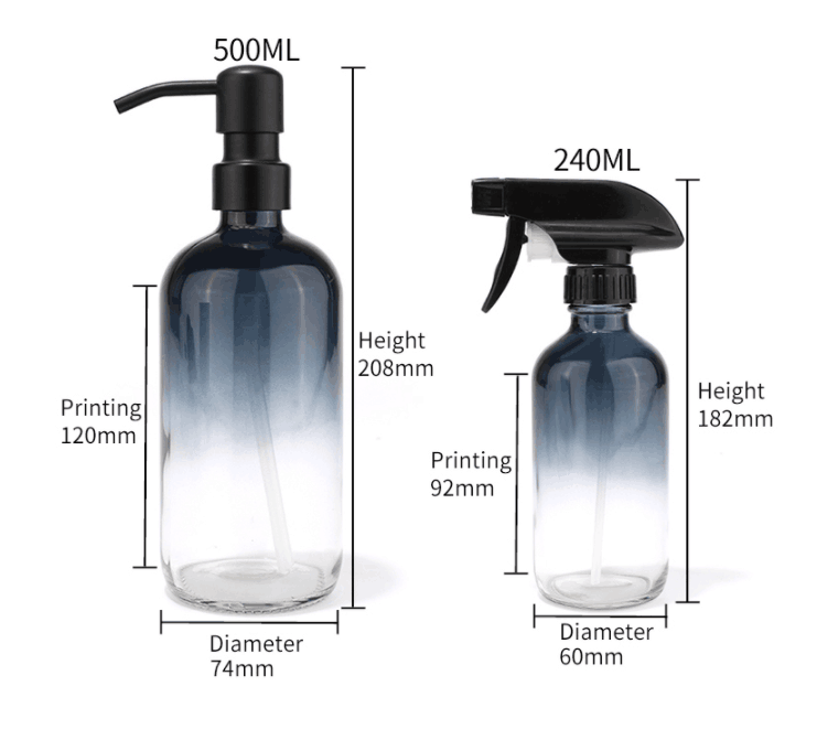 240ml 500ml boston bottle 