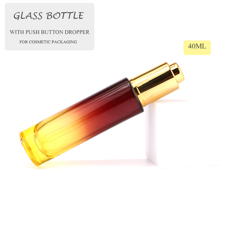 40ml cylinder glass serum oil bottle 