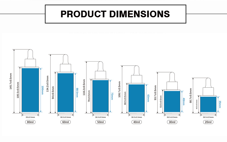 Dimensions of 30ml bamboo dropper bottle 