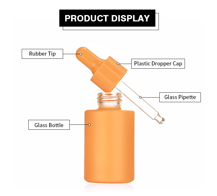 30ml empty skincare cosmetic glass bottle 