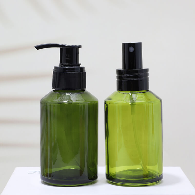 Lotion pump glass shampoo bottle