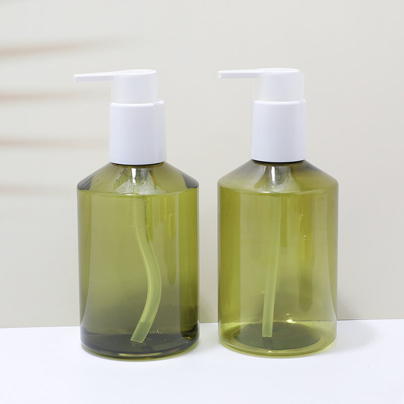 120ml green slanted shoulder glass bottle