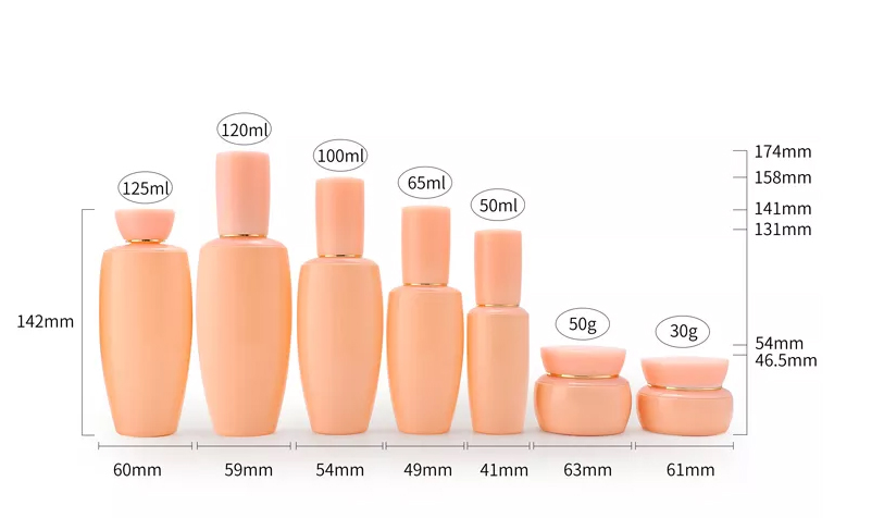 High quality cosmetic glass bottle set 
