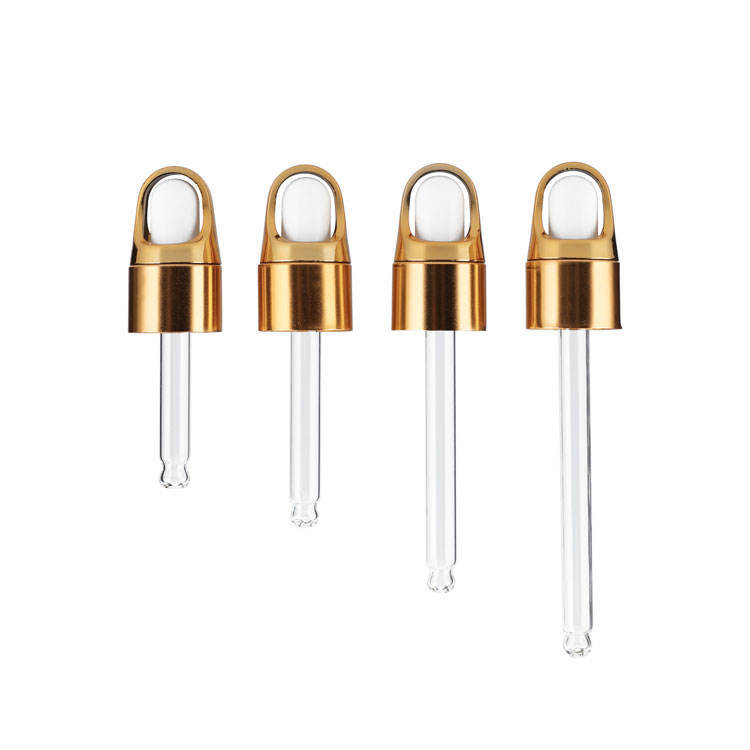 Gold aluminum dropper and glass pipette 