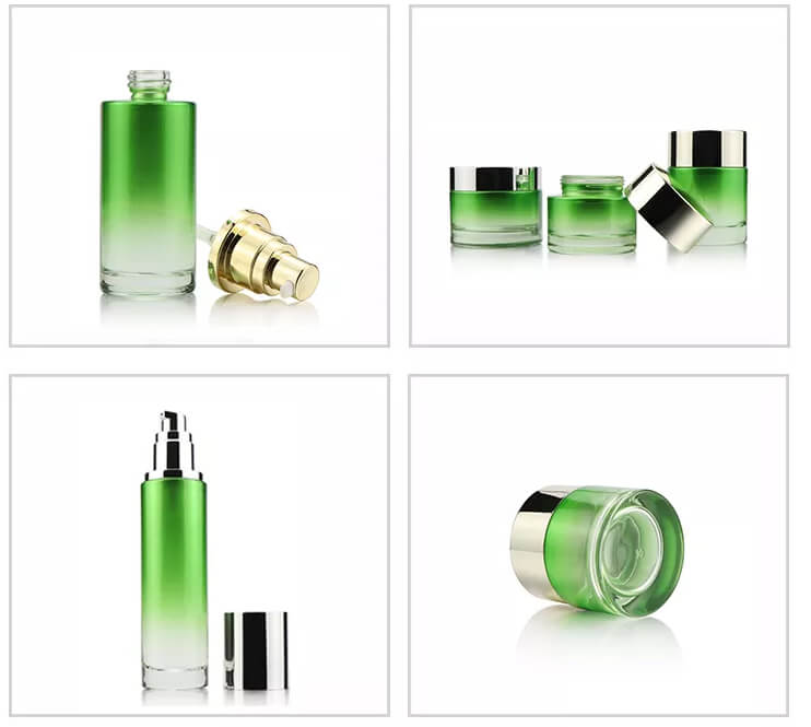 High quality cosmetic glass bottle set 