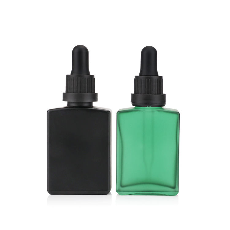 Customized color matte glass oil bottle 