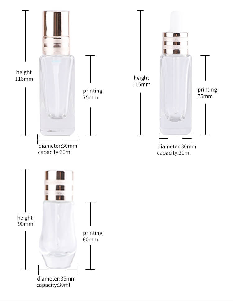 Luxury glass bottle