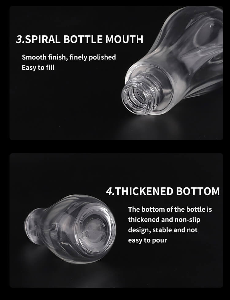 Glass dropper bottle for essential oil