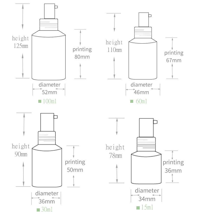 New design cosmetic glass bottle set 