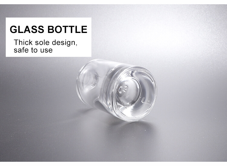 Thick bottom glass dropper bottle
