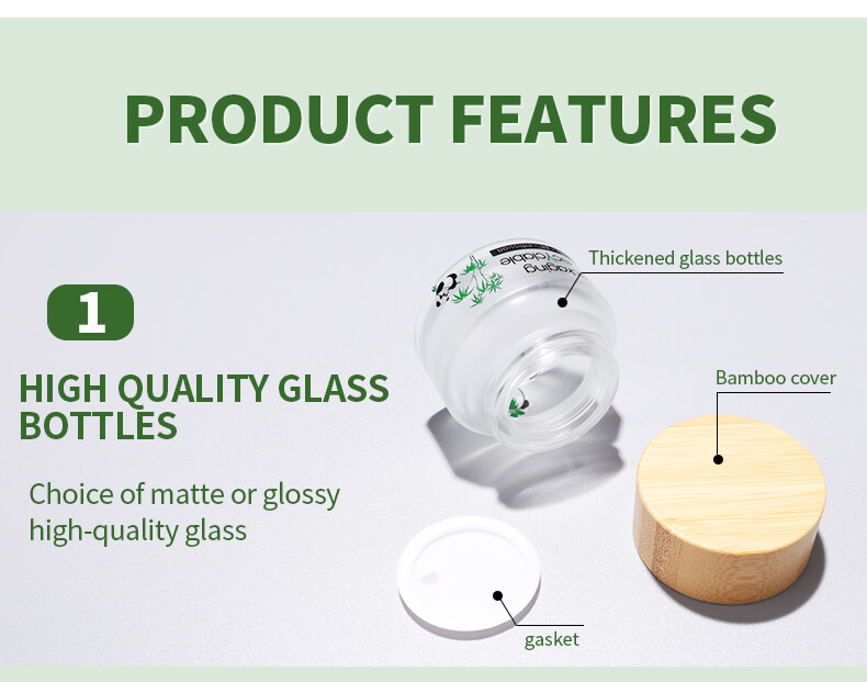 Bamboo cover glass bottle set