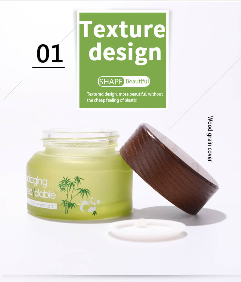 Texture design glass jar packing