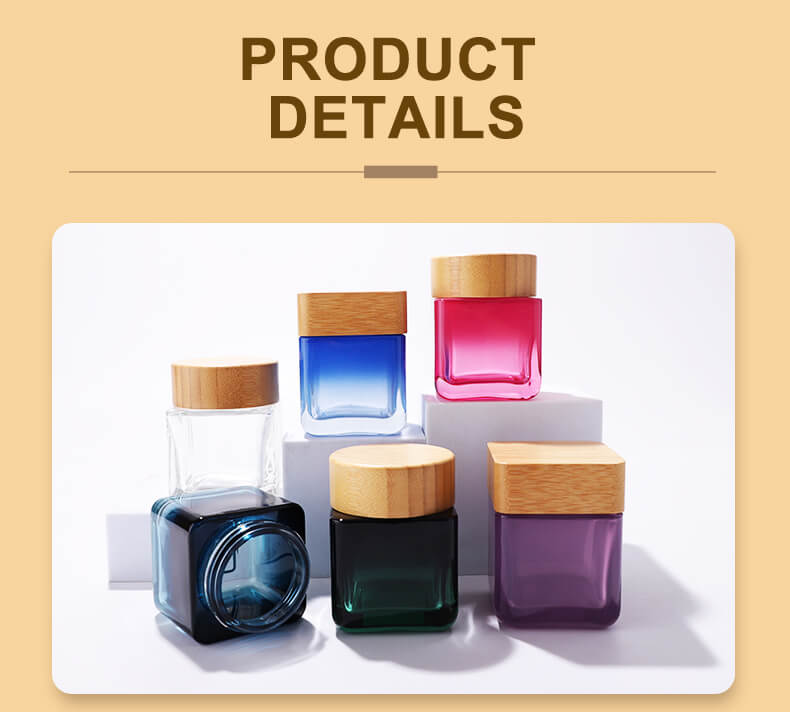 Luxury empty cosmetic glass jar packing