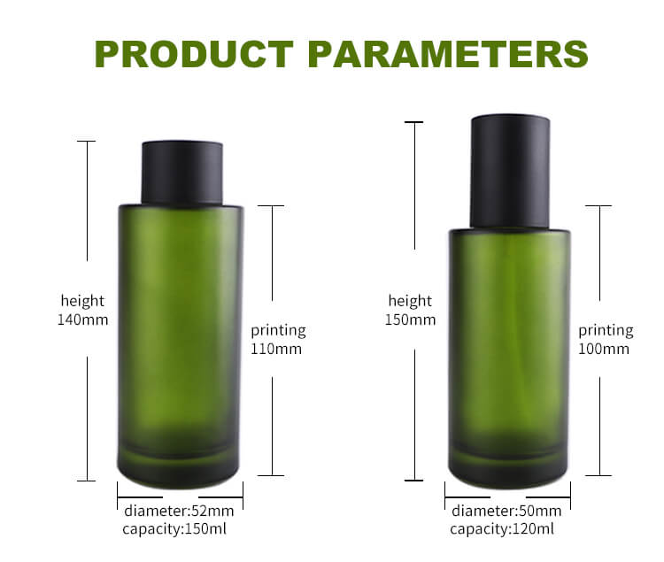 Eco friendly cosmetic glass bottle set packing