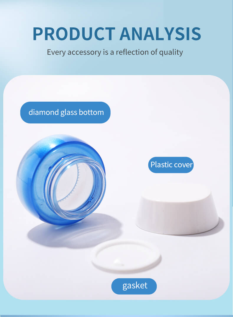 Eco friendly cosmetic glass jar packing for cream