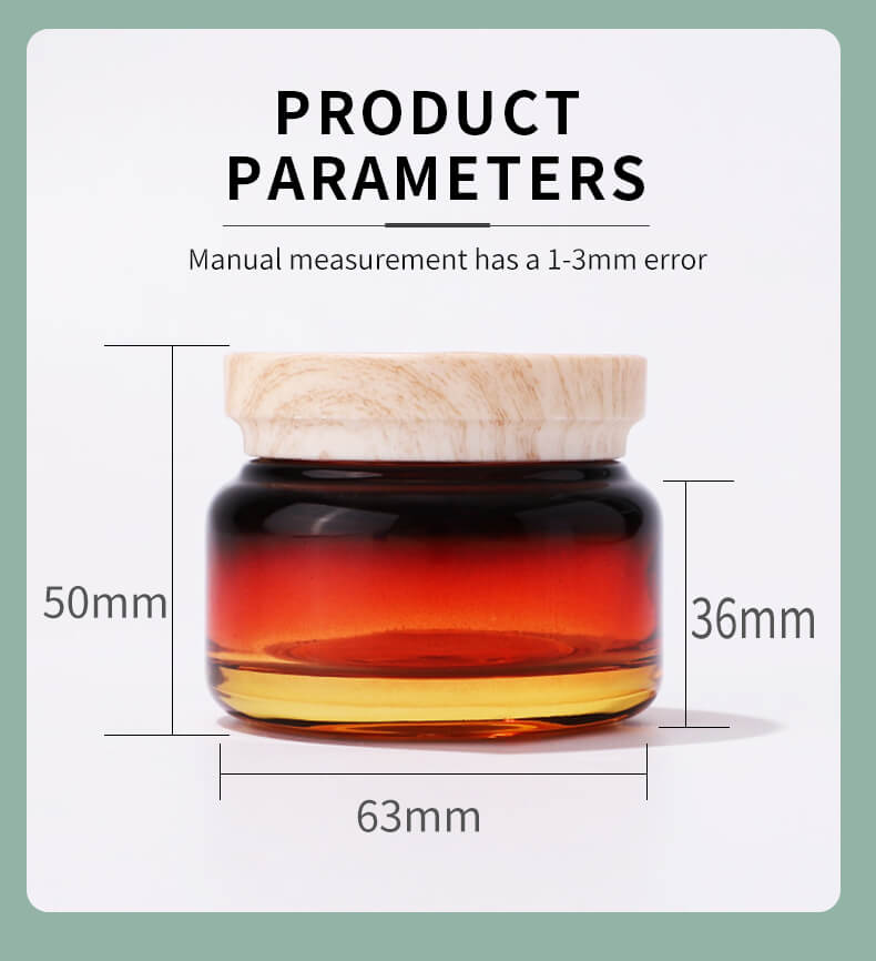 Wholesale round shape glass jar for cosmetic packaging 