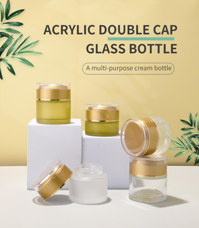 High quality empty skincare glass jar packing