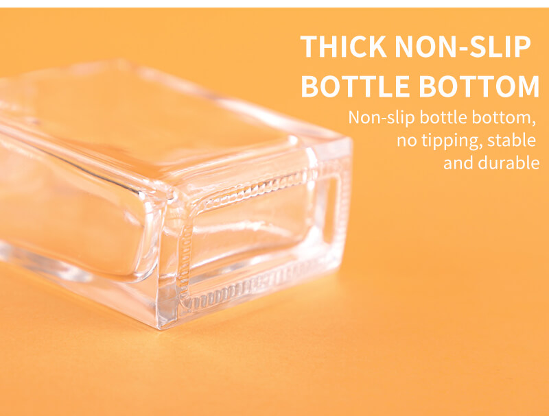 Thic bottom square glass bottle