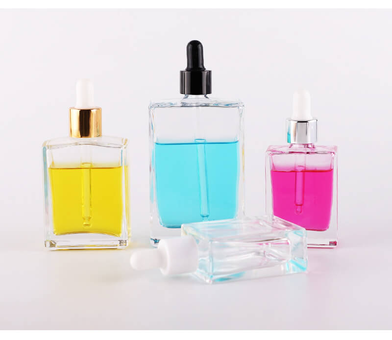 Eco friendly square glass bottle for perfume